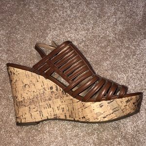 Franco Sarto Shoes - Size 8 Brown Wedge Heels. Franco Sarto Shoes - Size 8 Brown Wedge Heels.